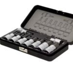 1/2" hex bit sockets: 5, 6, 7, 8, 10, 12, 14, 17, 19mm