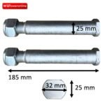 MR Excavator Mini Digger Cylinder Pins 185mm Oval Head (Set 2)