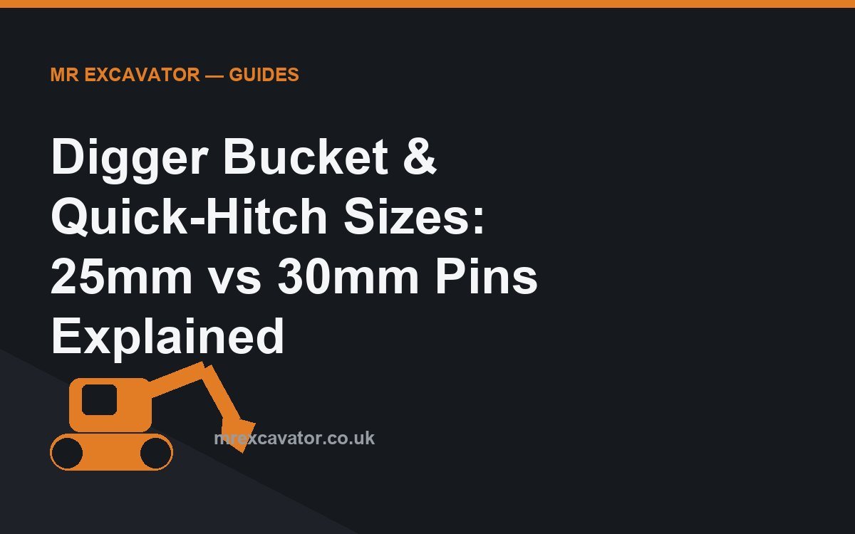 Digger Bucket & Quick-Hitch Sizes: 25mm vs 30mm Pins Explained