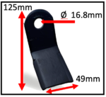 Flail Mower Blade (Set of 6) for ATV (A)