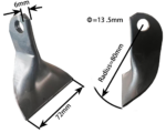Flail Mower Blade Hammer (Set of 5) for EF / ATV / AGL / BCRL Flail Mower (F)