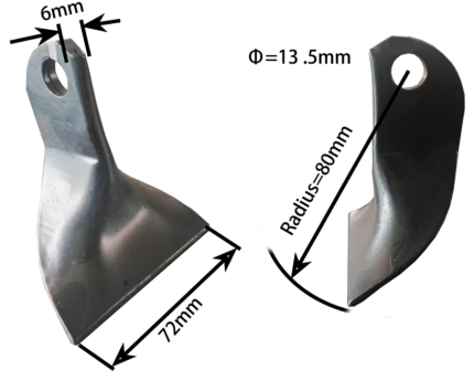 Flail Mower Blade Hammer (Set of 5) for EF / ATV / AGL / BCRL Flail Mower (F)