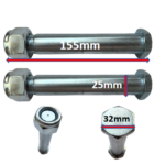 Mini Digger Bucket Pins 25mm Hex (Set of 2)