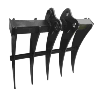 Mini Digger Rake (25mm Pins)
