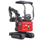 Mini Digger Rhinoceros Kubota KS12-9 Includes 200/300/500 Bucket & Removable Roof