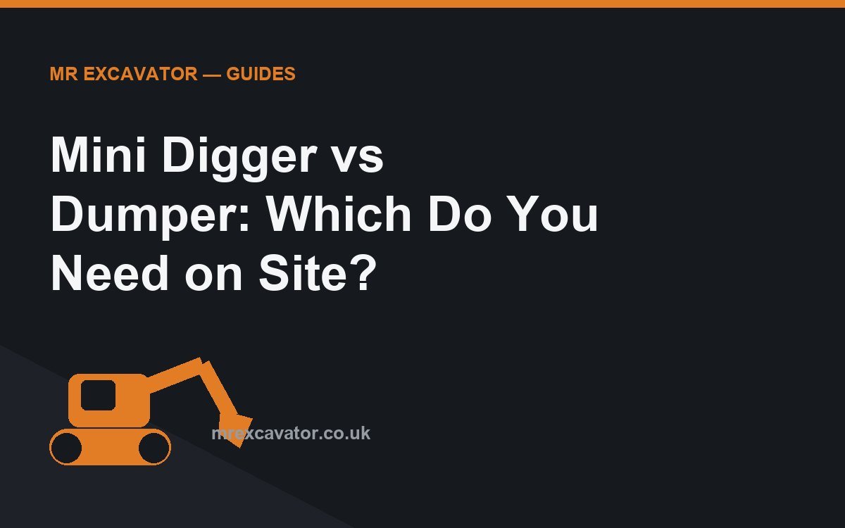 Mini Digger vs Dumper: Which Do You Need on Site?