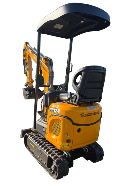 Mini Digger Rhinoceros XN12-8 Kubota Swing Boom Includes 200/300/500 Bucket & Removable Roof
