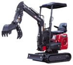 Mini Digger Rhinoceros XN12-8 Kubota Swing Boom Includes 200/300/500 Bucket & Removable Roof