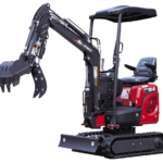 Mini Digger Rhinoceros XN12-8 Kubota Swing Boom Includes 200/300/500 Bucket & Removable Roof