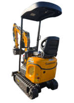 Mini Digger Rhinoceros XN12-8 Kubota Swing Boom & Extension Tracks Includes 200/300/500 Bucket & Removable Roof