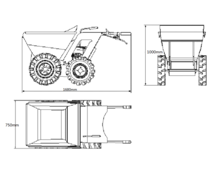 Mini Dumper ANT 300S Hydro Static (Briggs and Stratton Powered)