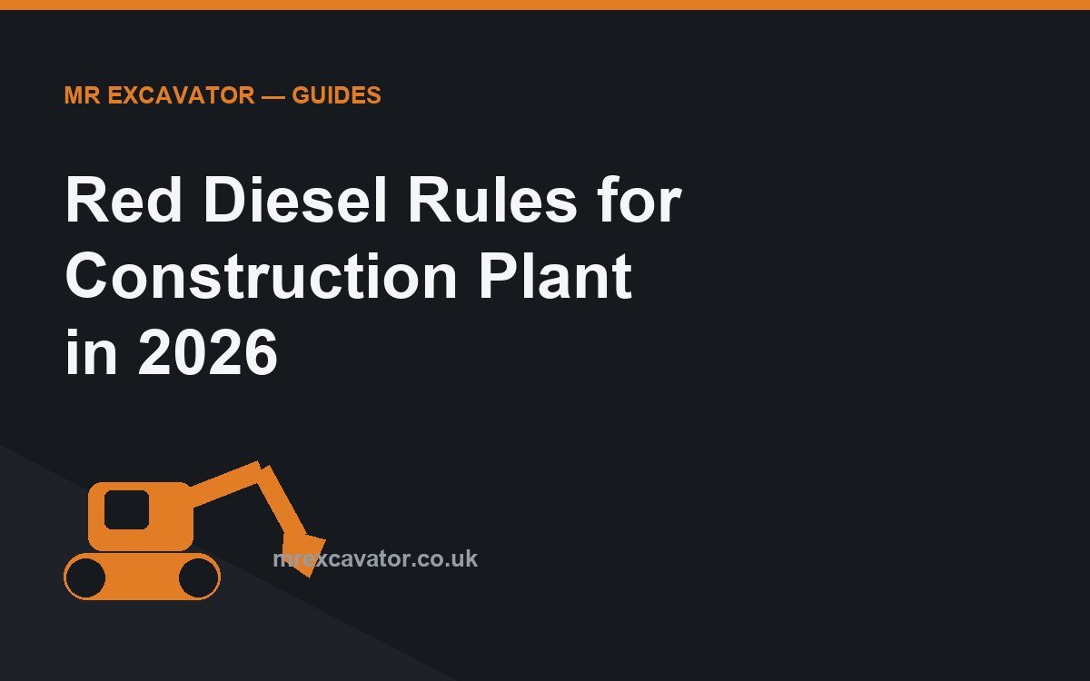 Red Diesel Rules for Construction Plant in 2026