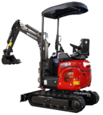 Mini Digger Rhinoceros Kubota XN12-9 Includes 200/300/500 Bucket & Removable Roof