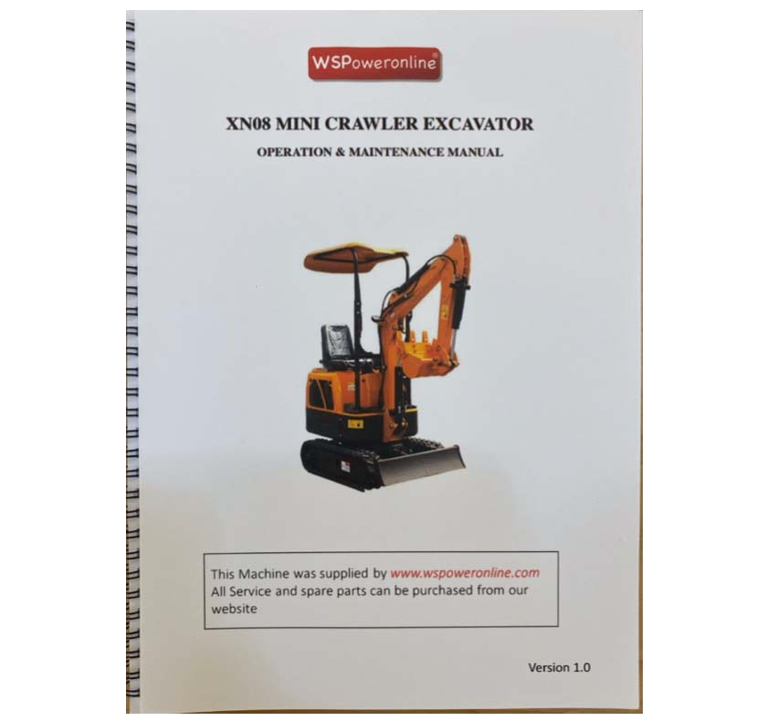 Mini digger XN08 Instruction Manual Mini digger XN08 Instruction Manual